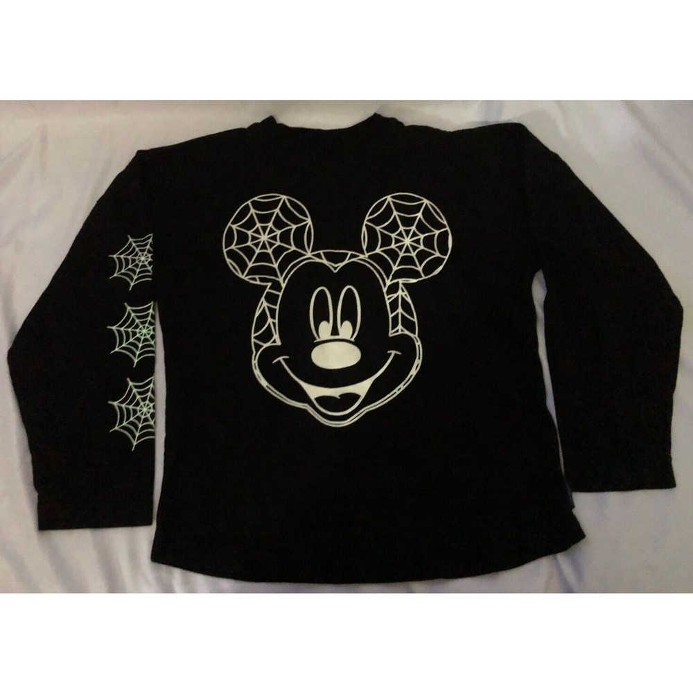 Disney Parks Halloween Spirit Jersey Little Boo Mickey Glow in the Dark Medium